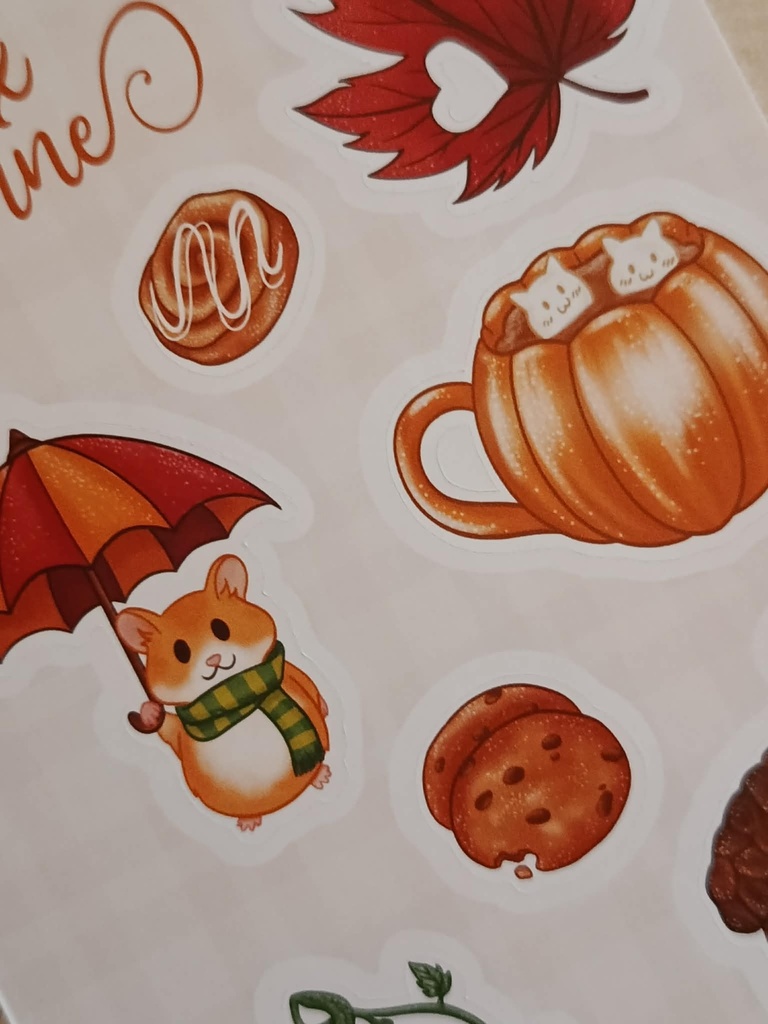 Planche stickers automne