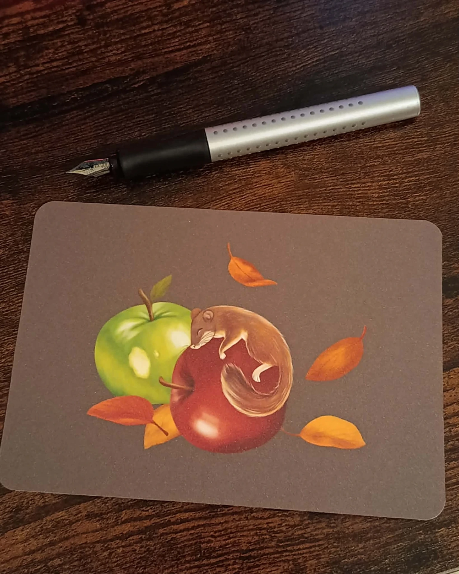 Loir sur pommes - carte postale A6 recto / verso